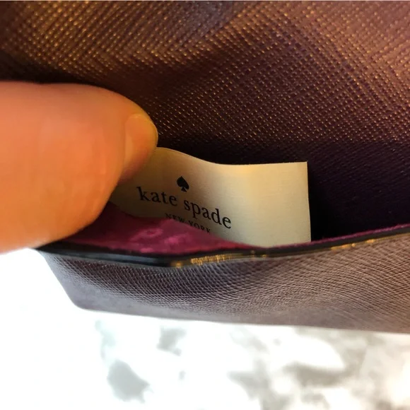 Kate Spade Plum Purple Phone Wristlet Wallet Purse Detachable Wristband Loop - Picture 11 of 15